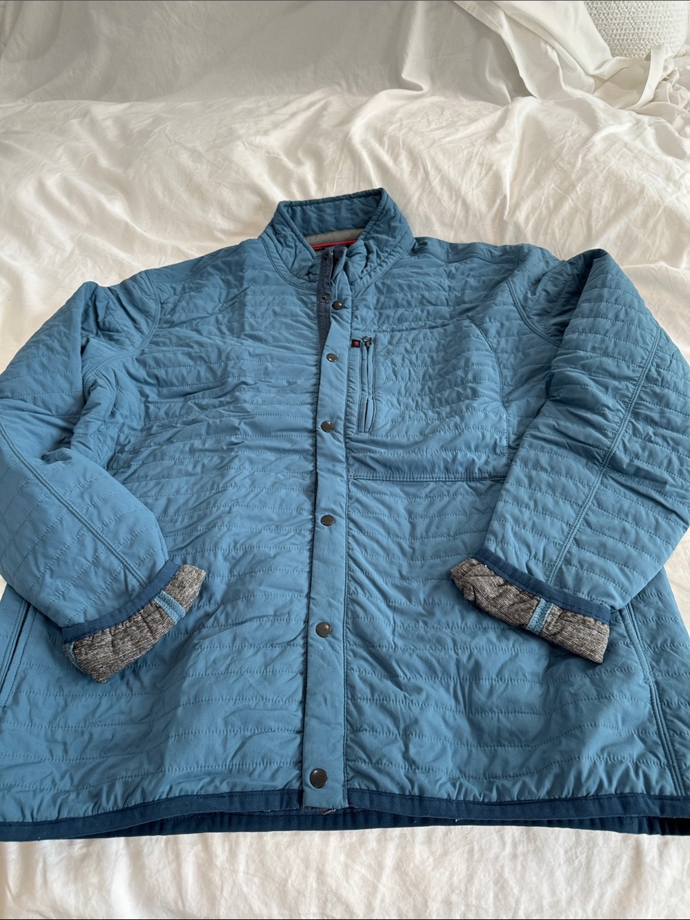 Relwen Men’s Quilted Light Blue Puffer Jacket